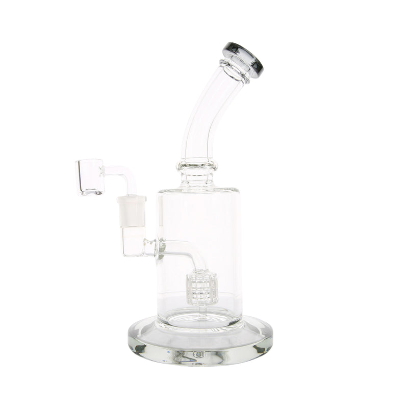 Canned Bent Neck Matrix Dab Rig black perspective view