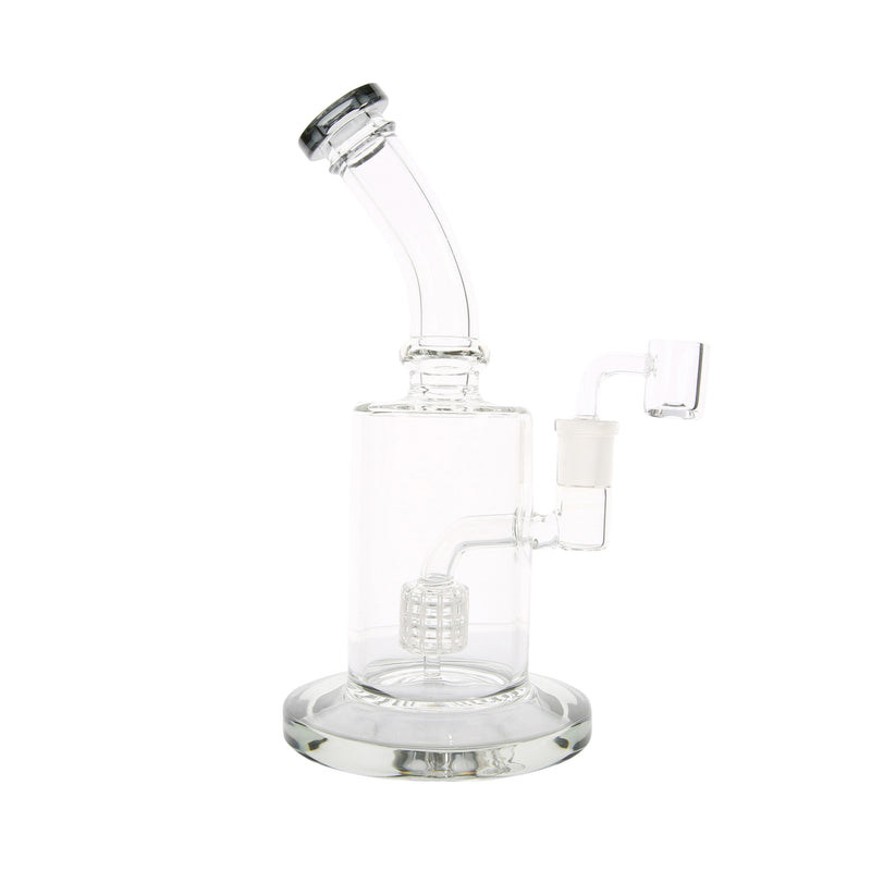 Canned Bent Neck Matrix Dab Rig black perspective view