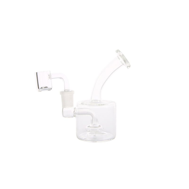 Clear Flat Can Dab Rig perspective view
