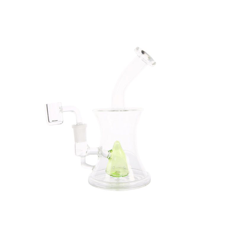 Mini Cone Perc Can Dab Rig green angle view