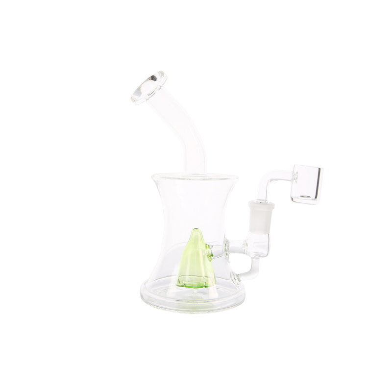 Mini Cone Perc Can Dab Rig green angle view