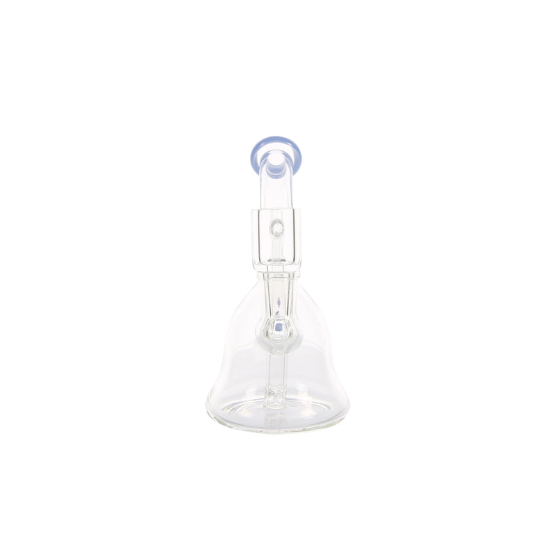 bongtopia Mini Flat Bottom Bell Can Dab Rig blue angle view