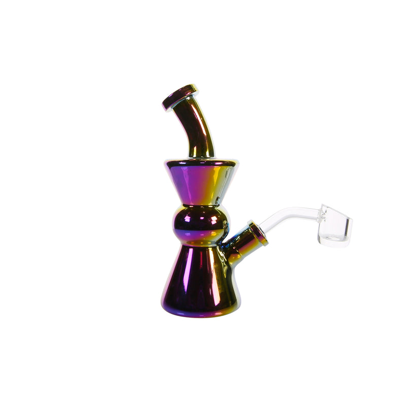 Mini Hourglass Dab Rig pink angle view